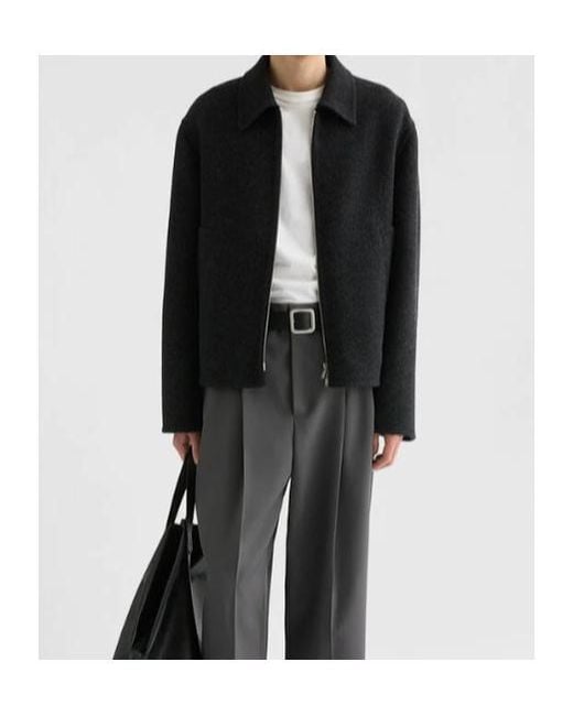 Jil Sander Black Textured Wool Jacket for men