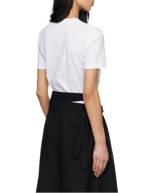 Chloé White Chloé Crew-Neck Jersey Logo T-Shirt