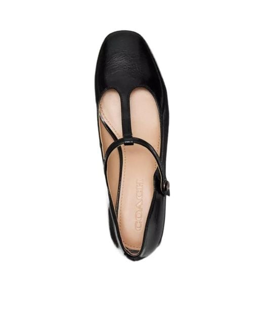 COACH Black Angelina T Strap Mary Jane