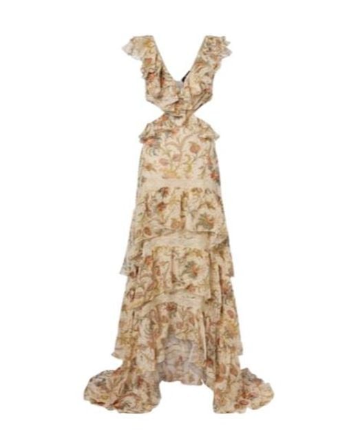 Etro Natural Printed Silk-Blend Maxi Dress