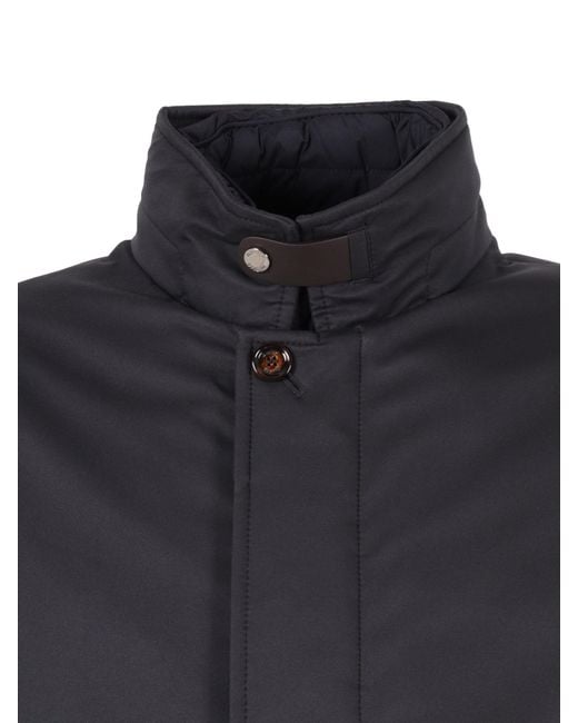 Moorer Blue Quilted Padded Jacket for men