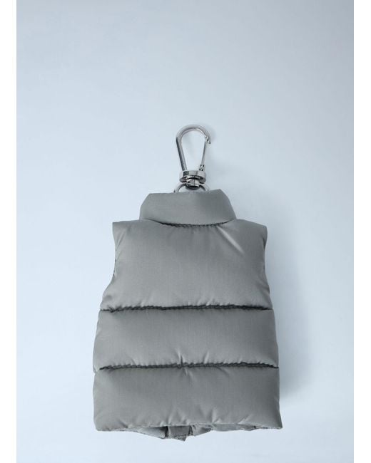 Moncler Gray Gilet-Shaped Key Ring for men