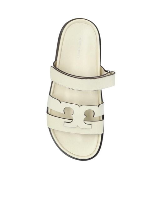 Tory Burch White Ines Sport Slides