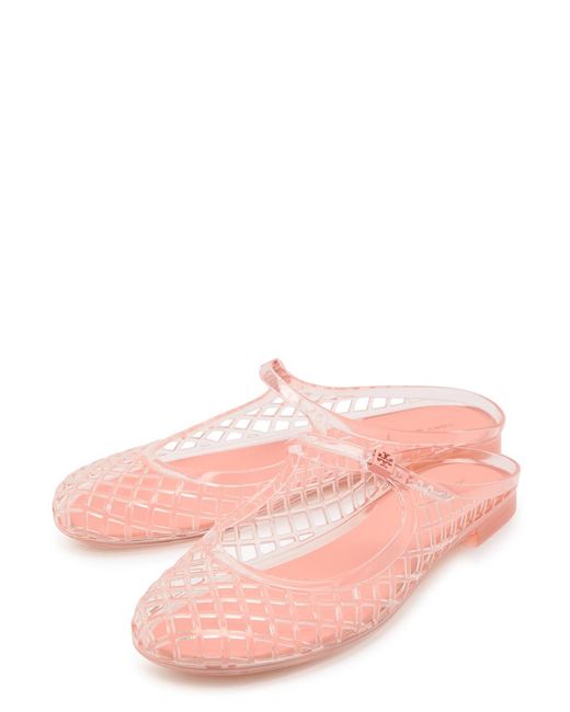 Tory Burch Pink Jelly Mary Jane Slides