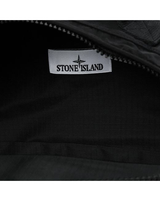 Stone Island Black Lightweight Fabric Backpack for men