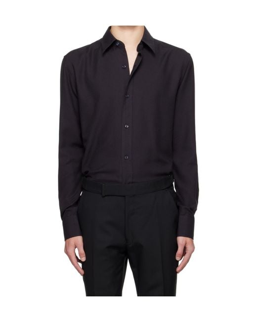 Tom Ford Blue Cashmere Shirt for men