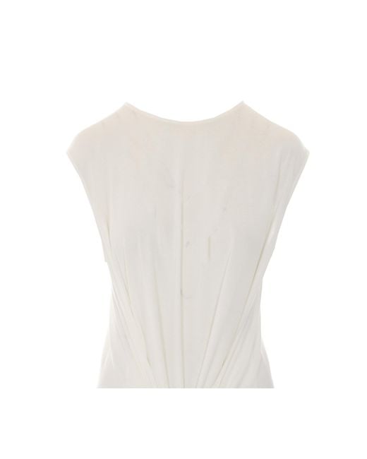 Totême White Totême Tie-Waist Jersey Dress