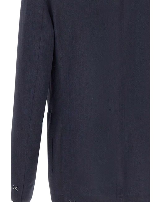 Eleventy Blue Single-Breasted Slim-Fit Blazer for men
