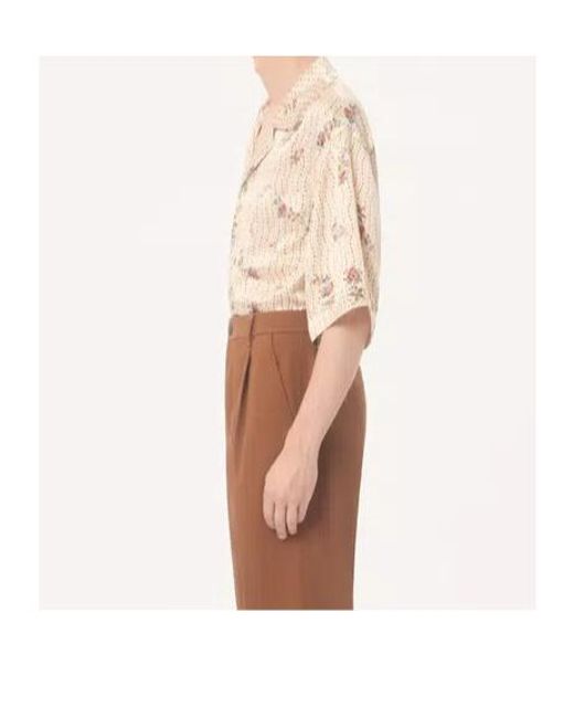 Valentino Natural Floral Printed Bowling Shirt for men