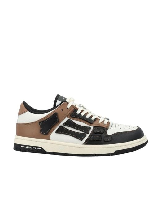 Amiri White Skel Leather Sneakers for men