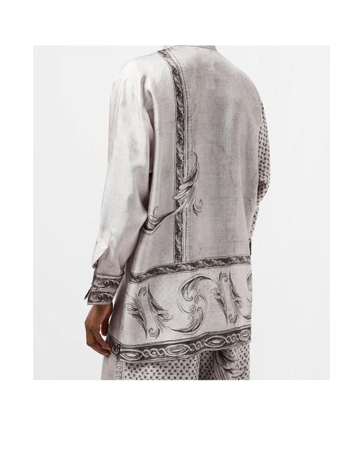 Max Mara Gray Printed Shirt