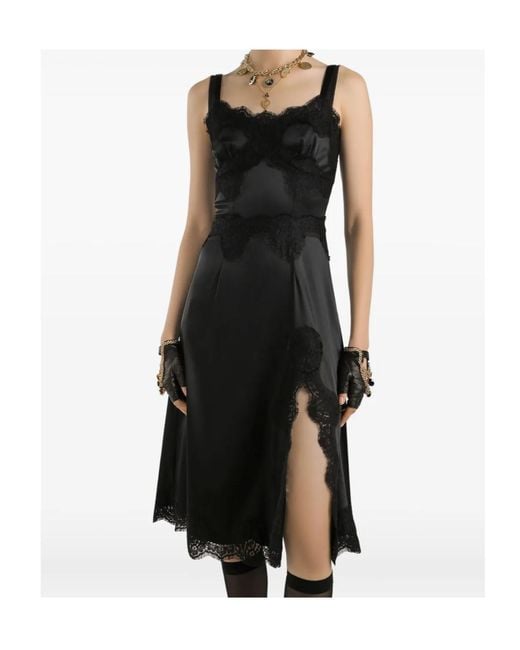 Dolce & Gabbana Black Midi Dress
