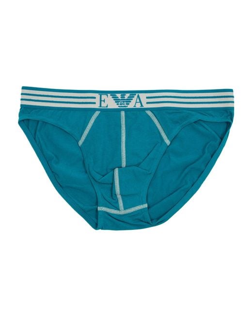 Emporio Armani Blue Elastic Waist Underwear for men