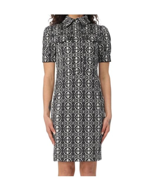 Max Mara Multicolor Cesy Monogram Short-Sleeved Dress