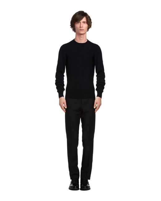 Prada Blue Cashmere Sweater for men