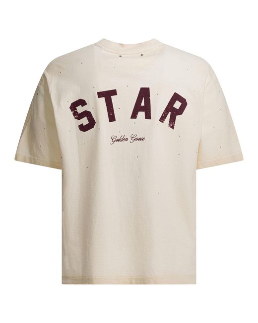 Golden Goose Deluxe Brand White Star Printed Crewneck T-Shirt for men