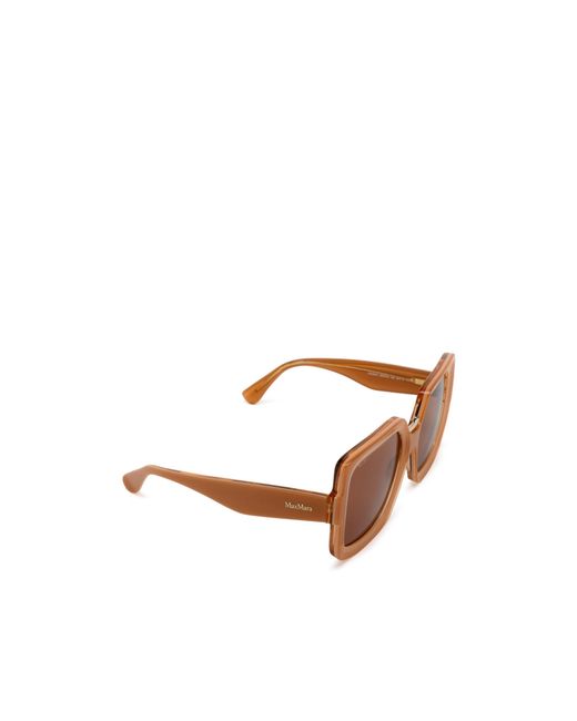 Max Mara Brown Square Frame Sunglasses