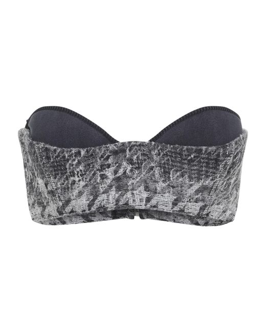 DIESEL Gray Zipper Bra
