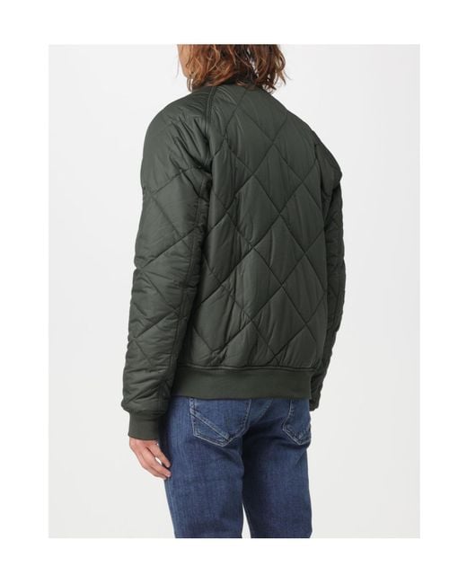 Barbour Gray Logo Patch Zip-Up Padded Jacket for men