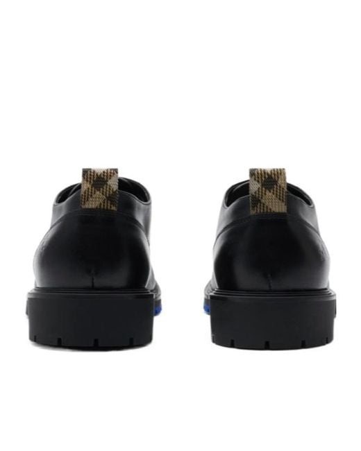 Burberry Black Rogue Derby Lace-Up Shoes for men