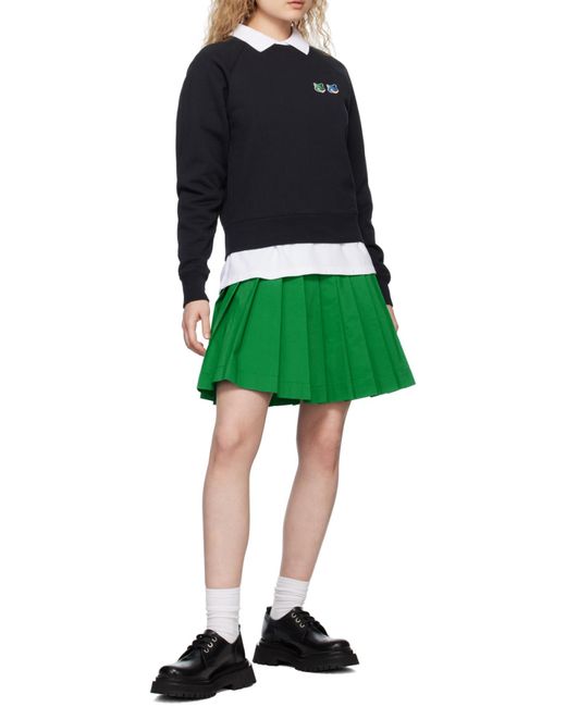 Maison Kitsuné Gray Logo-Patch Cotton Sweatshirt for men