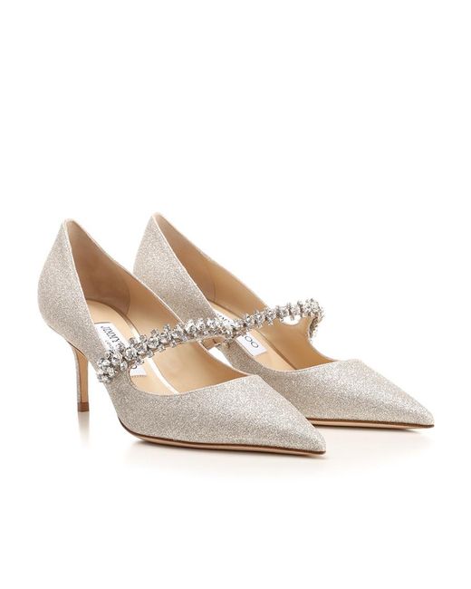 Jimmy Choo White Bing Pump 65