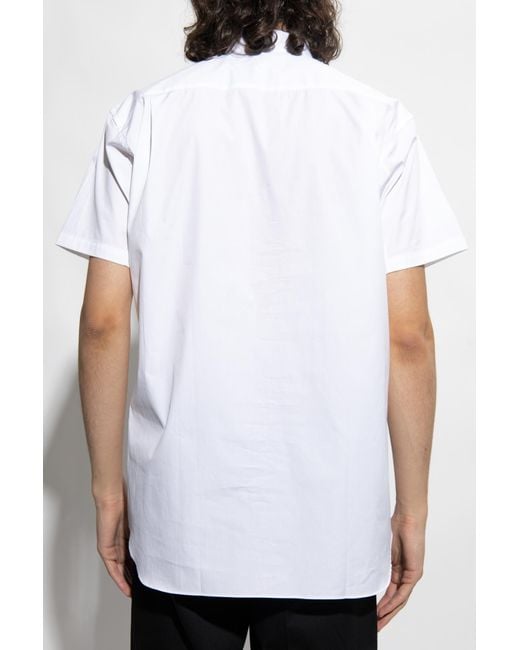 Comme des Garçons White Lapel Shirt for men