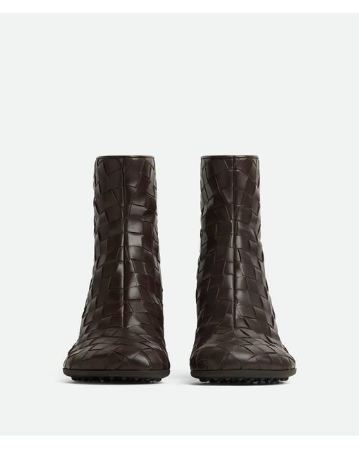 Bottega Veneta Brown Intrecciato Ankle Boots