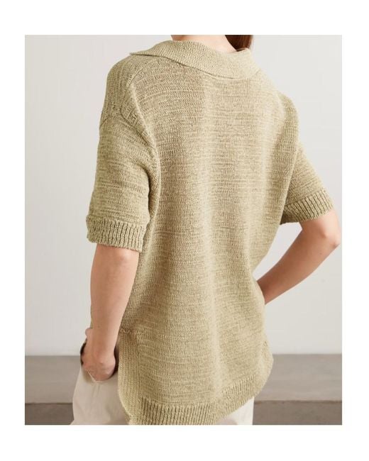 Joseph Natural Rian Knitted Polo Shirt