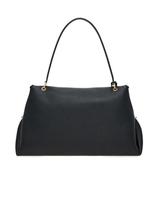 Ferragamo Black Gancini Handbag (L)