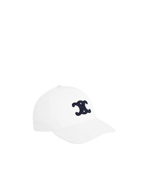 Céline White Triomphe Baseball Cap