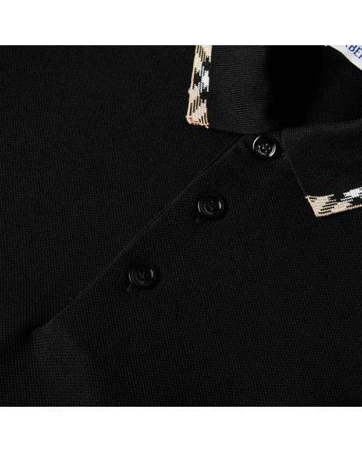 Burberry Black Short Sleeve Polo Shirt for men