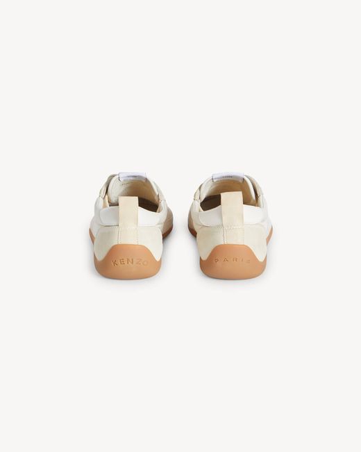 KENZO White Retro Lace-Up Low-Top Sneakers