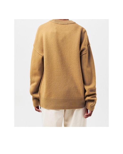 AMI Natural Crew Neck Knit Sweater