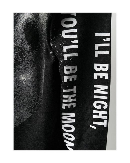 Valentino Black Moon Print Oversized Hoodie for men