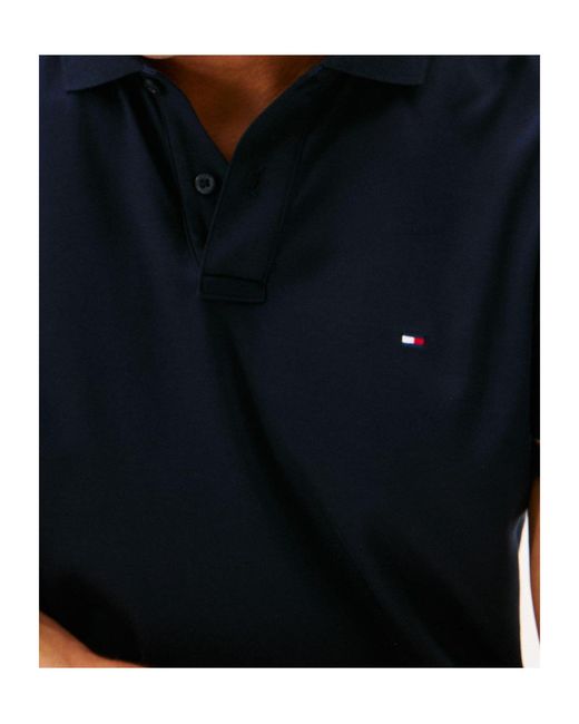 Tommy Hilfiger Blue Logo Short Sleeve Polo Shirt for men