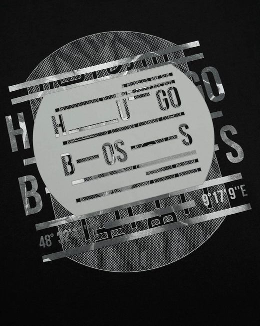 Boss Black Round-Necked Logo T-Shirt for men
