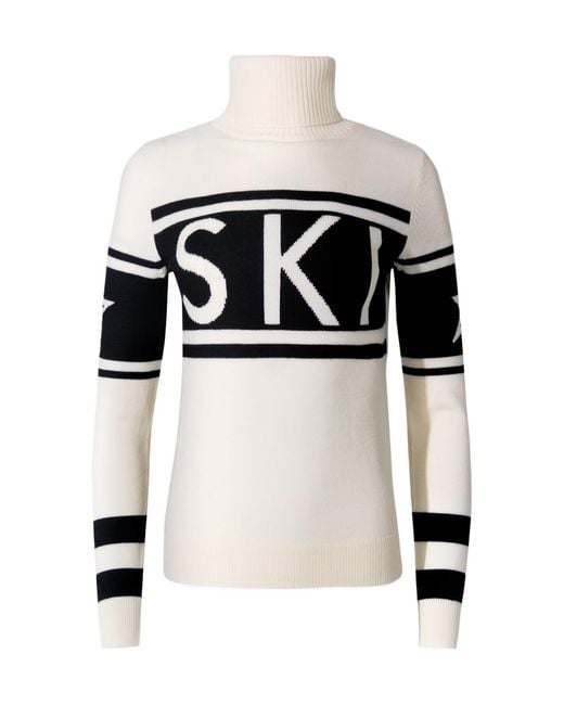 Perfect Moment Black Schild Intarsia Knit Sweater