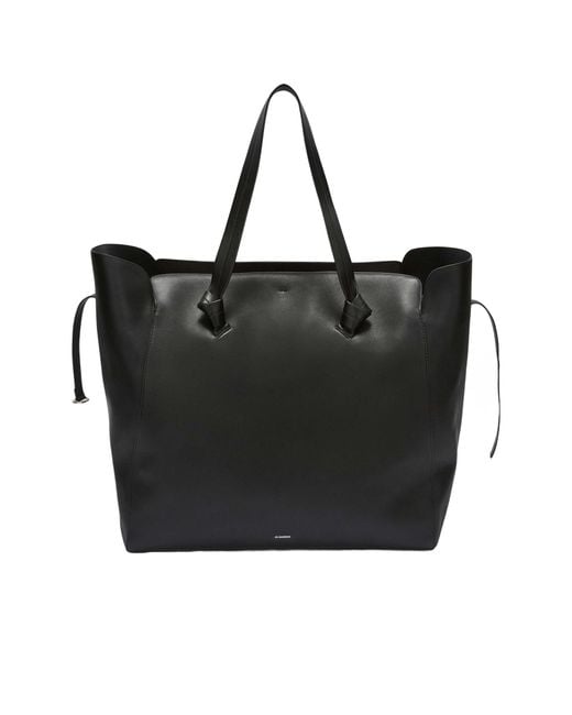 Jil Sander Black Medium Knot Tote Bag