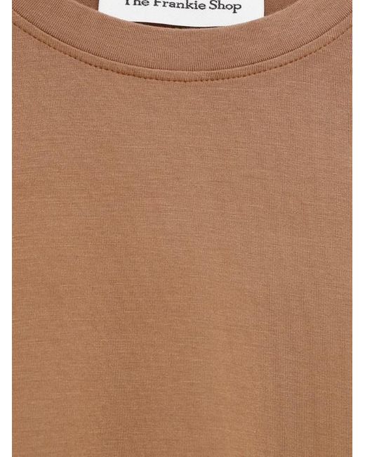 Frankie Shop Brown Sian Oversized T-Shirt Dress