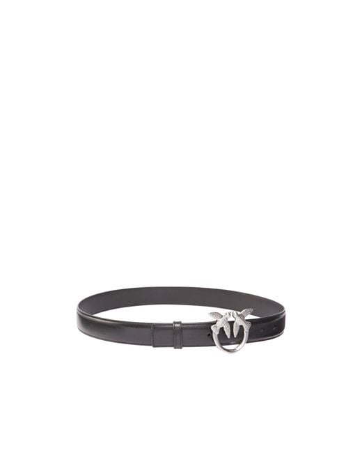 Pinko White Love Berry Buckle Belt