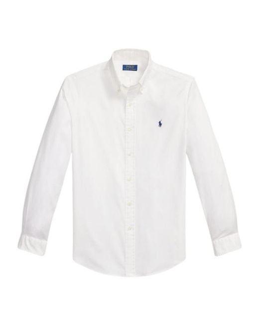 Polo Ralph Lauren White Button-Down Sport Shirt for men