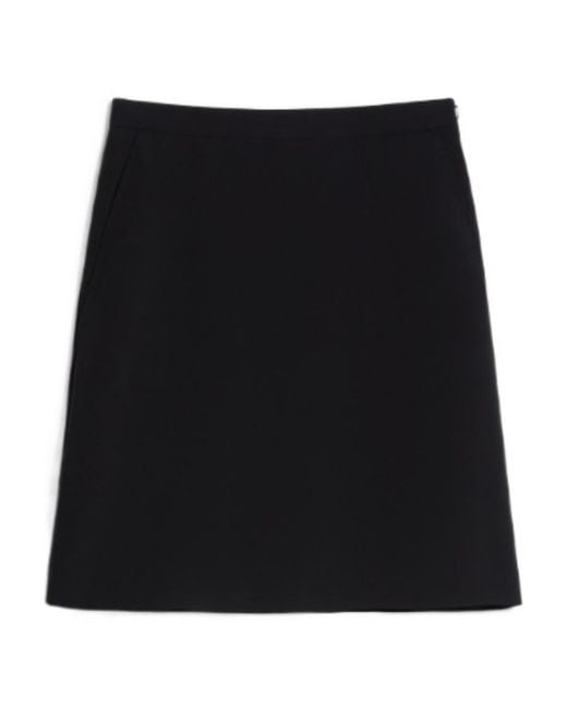 Max Mara Black Calesse High-Waisted Miniskirt