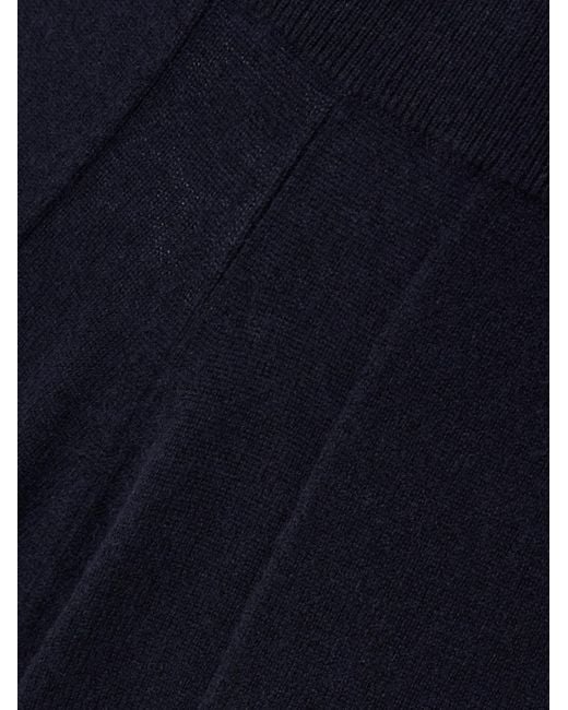 Allude Blue Wool And Cashmere-Blend Tapered Track Pants