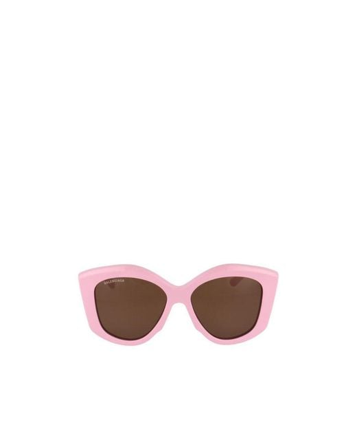 Balenciaga Pink Dynasty Oversized Geometric-Frame Sunglasses