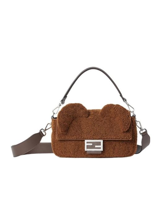 Fendi Brown Baguette Shoulder Bag for men