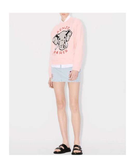 KENZO Pink Elephant' Wool Jumper