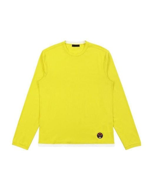 Prada Yellow Logo Details T-Shirt for men