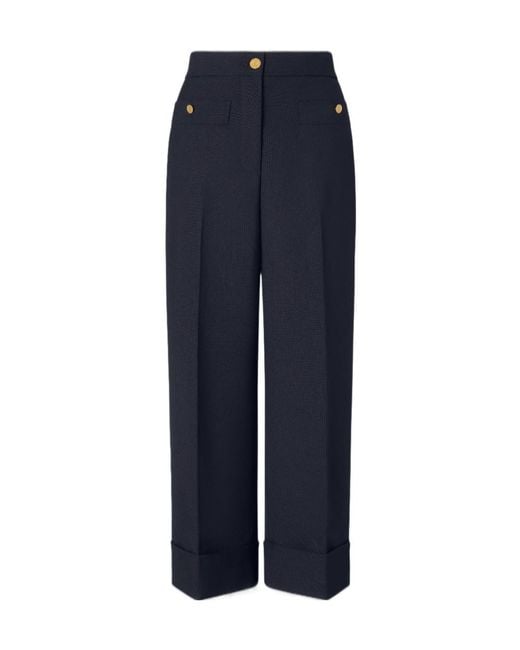 Thom Browne Blue Hopsack Suiting Trousers