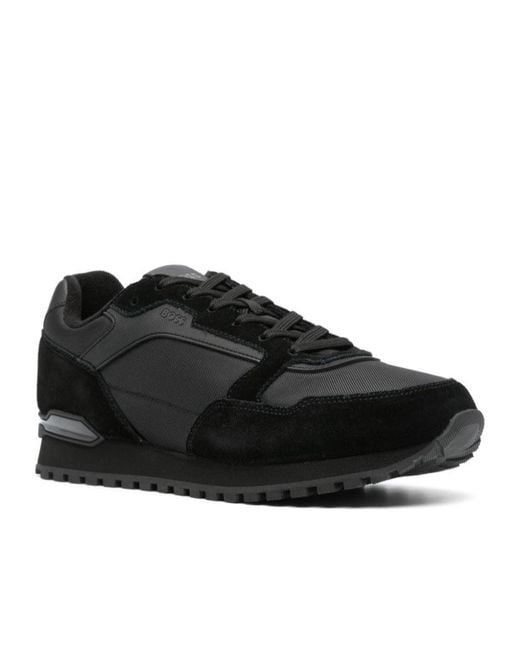 Boss Black Boss Panelled Lace-Up Sneakers for men